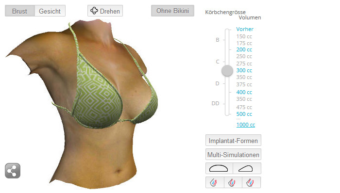 3D-Simulation einer Brust