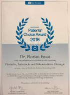 DocFinder Patients Choice Award 2016 / Zum Vergrößern auf das Bild klicken